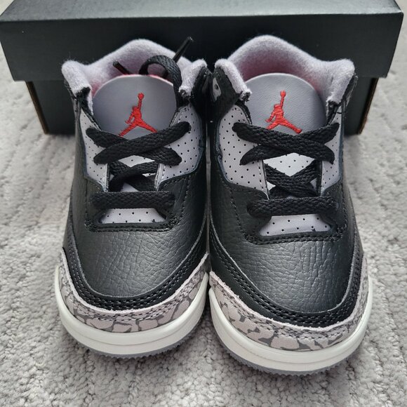 Baby Size 7c - Jordan 3 Retro Black Cement (2024) (TD) DM0968-010 Authentic New! - Picture 7 of 9